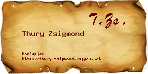Thury Zsigmond névjegykártya